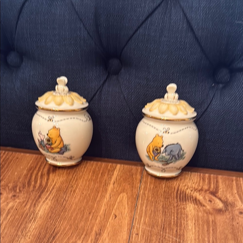 Disney Cream and Yellow Winnie the Pooh Canisters